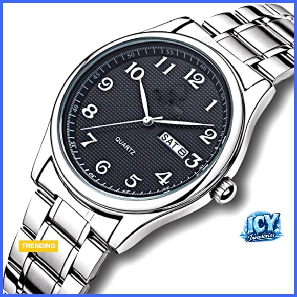 Stainless Steel Quartz Wrist Watch Analog Display Waterproof Business Dress main image 6